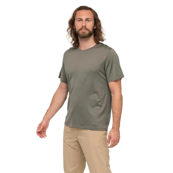 Men Bergans Of Norway TShirts Whenever Merino Tee Green Mud