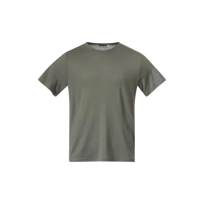 Men Bergans Of Norway TShirts Whenever Merino Tee Green Mud