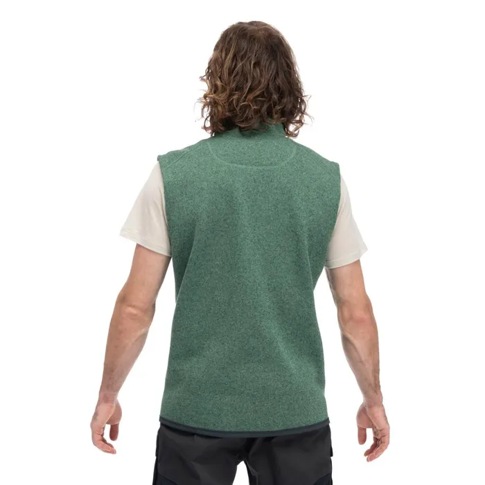 Men Bergans Of Norway Vests Kamphaug Knitted Vest Dark Jade Green