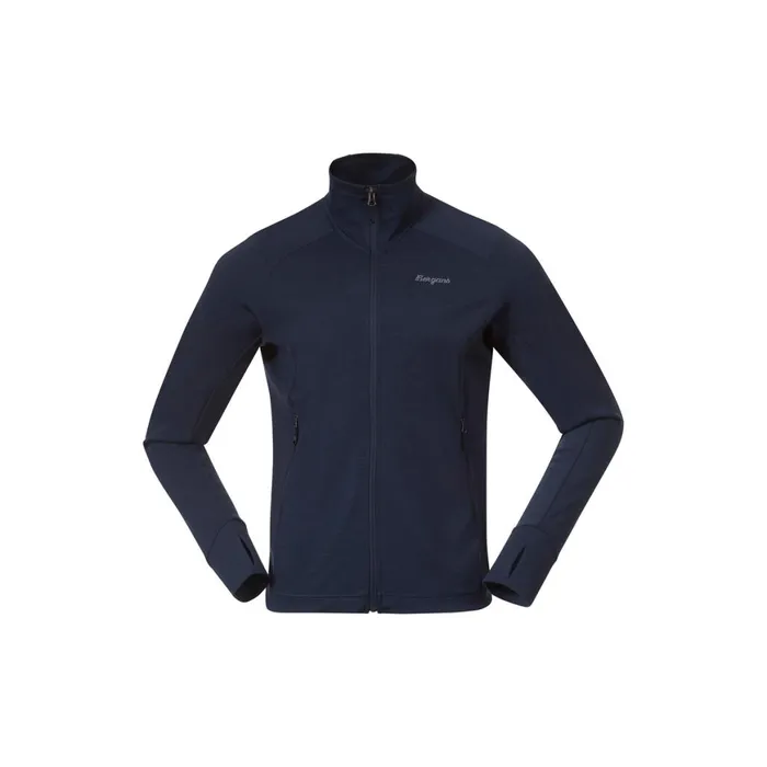 Men Bergans Of Norway Wool Rabot Merino Tech Midlayer Jacket