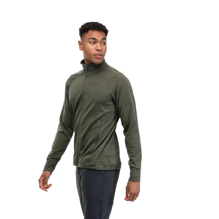 Men Bergans Of Norway Wool Ulstein Wool Jacket Dark Green Mud
