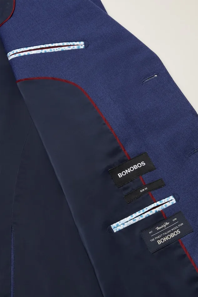 Men Bonobos Blazers and Sport Coats Jetsetter Stretch Italian Wool Suit Jacket Bright Navy Sharkskin Men Bonobos Blazers and Sport Coats Jetsetter Stretch Italian Wool Suit Jacket Bright Navy Sharkskin
