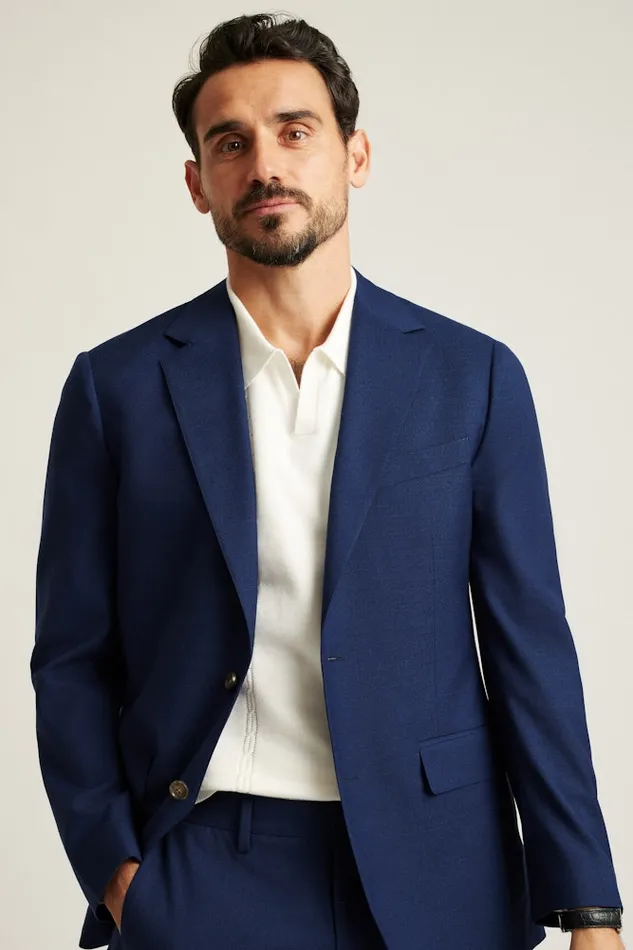 Men Bonobos Blazers and Sport Coats Jetsetter Stretch Italian Wool Suit Jacket Bright Navy Sharkskin Men Bonobos Blazers and Sport Coats Jetsetter Stretch Italian Wool Suit Jacket Bright Navy Sharkskin