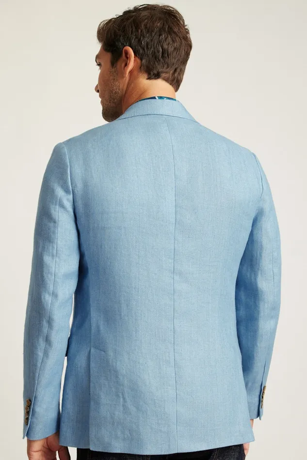 Men Bonobos Blazers and Sport Coats Jetsetter Unconstructed Italian Blazer Light Blue Herringbone Men Bonobos Blazers and Sport Coats Jetsetter Unconstructed Italian Blazer Light Blue Herringbone