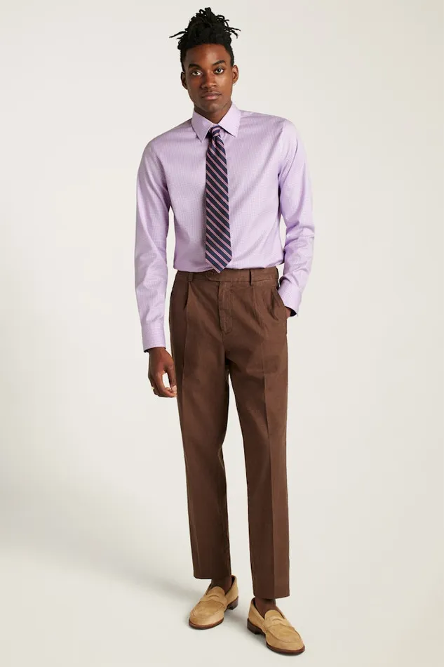 Men Bonobos Business Casual Shirts Easy WrinkleResistant Bonobos Weekday Warrior Dress Shirt Purple Perry Check