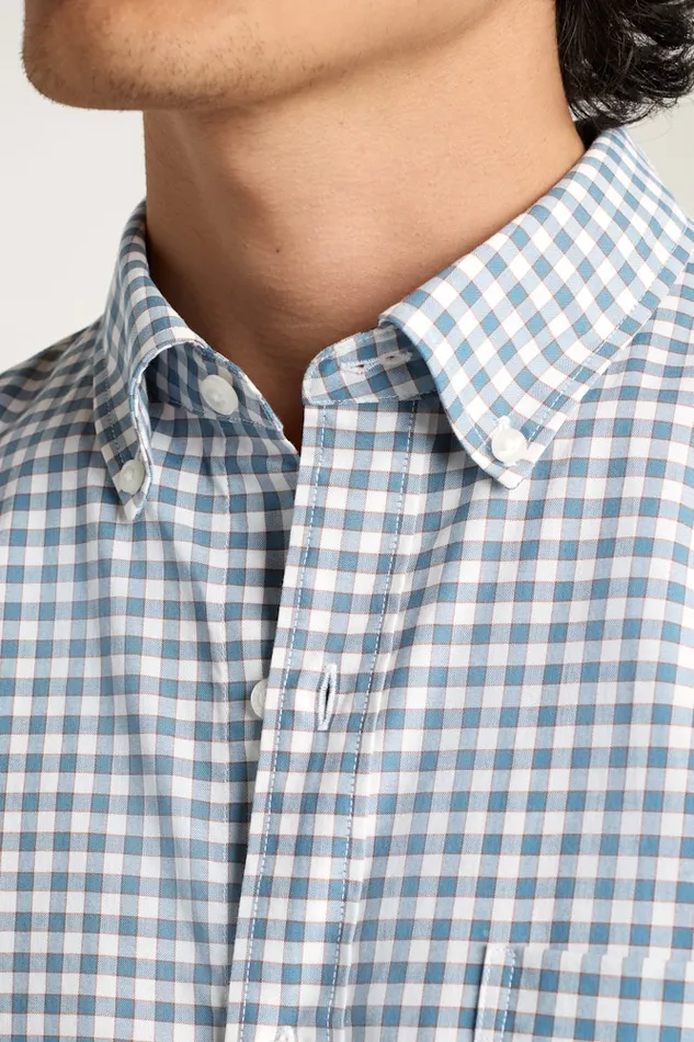 Men Bonobos Casual Shirts Stretch Everyday Shirt Bonobos Cotton Button Down Shirt Blue Ocean Plaid