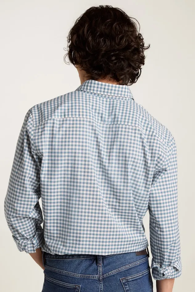 Men Bonobos Casual Shirts Stretch Everyday Shirt Bonobos Cotton Button Down Shirt Blue Ocean Plaid