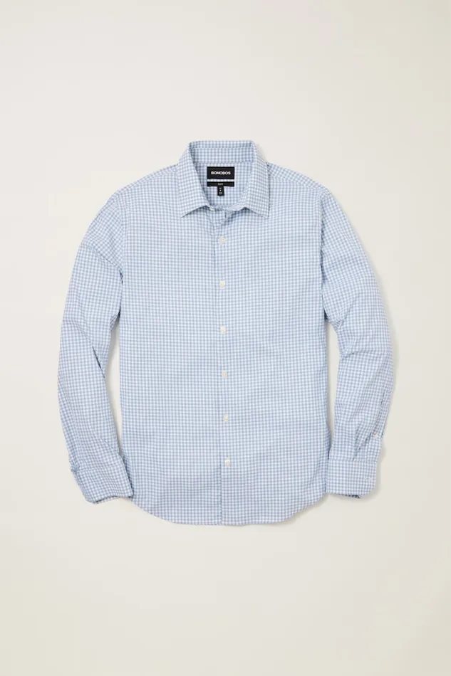 Men Bonobos Casual Shirts Tech Button Down Shirt Green Mountain Plaid