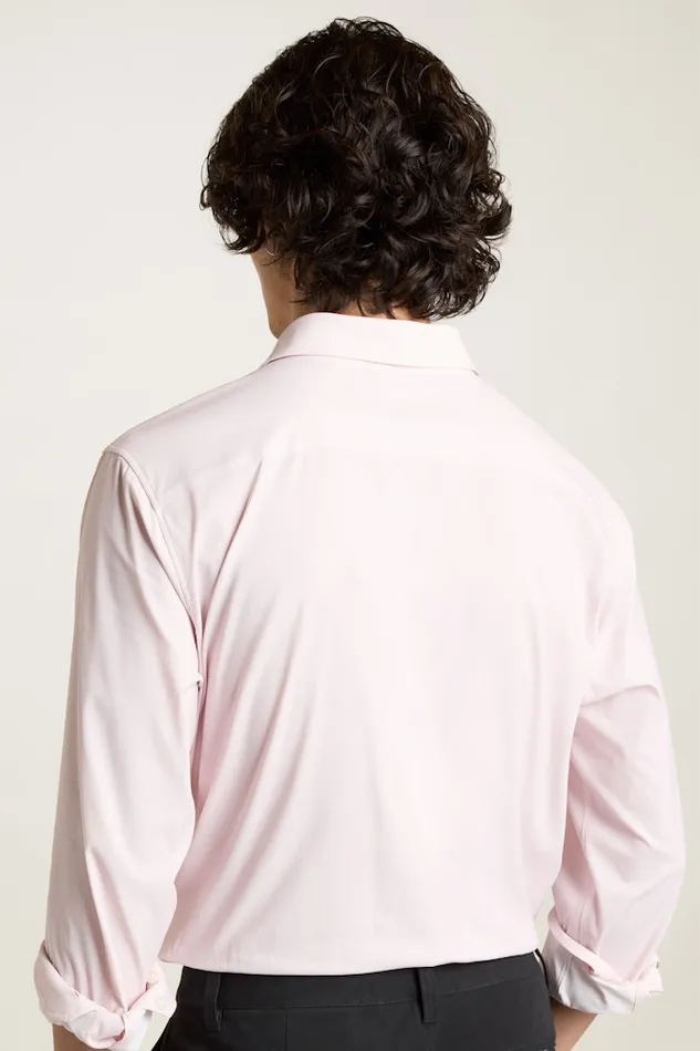 Men Bonobos Casual Shirts Tech Button Down Shirt Light Pink Tres Geo