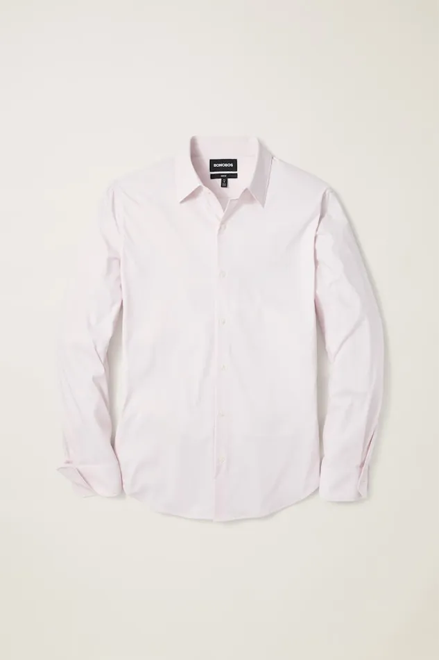 Men Bonobos Casual Shirts Tech Button Down Shirt Light Pink Tres Geo