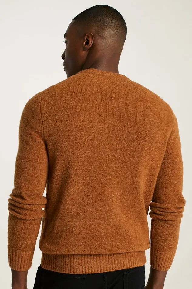 Men Bonobos Crew and VNeck Sweaters Boucle Crew Neck Sweater Camel Men Bonobos Crew and VNeck Sweaters Boucle Crew Neck Sweater Camel