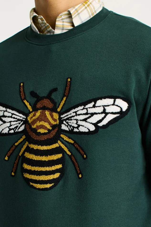 Men Bonobos Crew and VNeck Sweaters Critter Supersoft Fleece Crew Beehive Renaissance