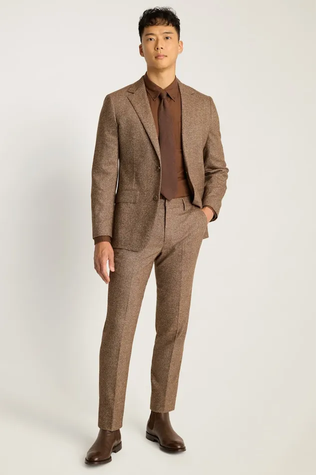 Men Bonobos Dress Pants Jetsetter Italian Wool Dress Pant Khaki Donegal
