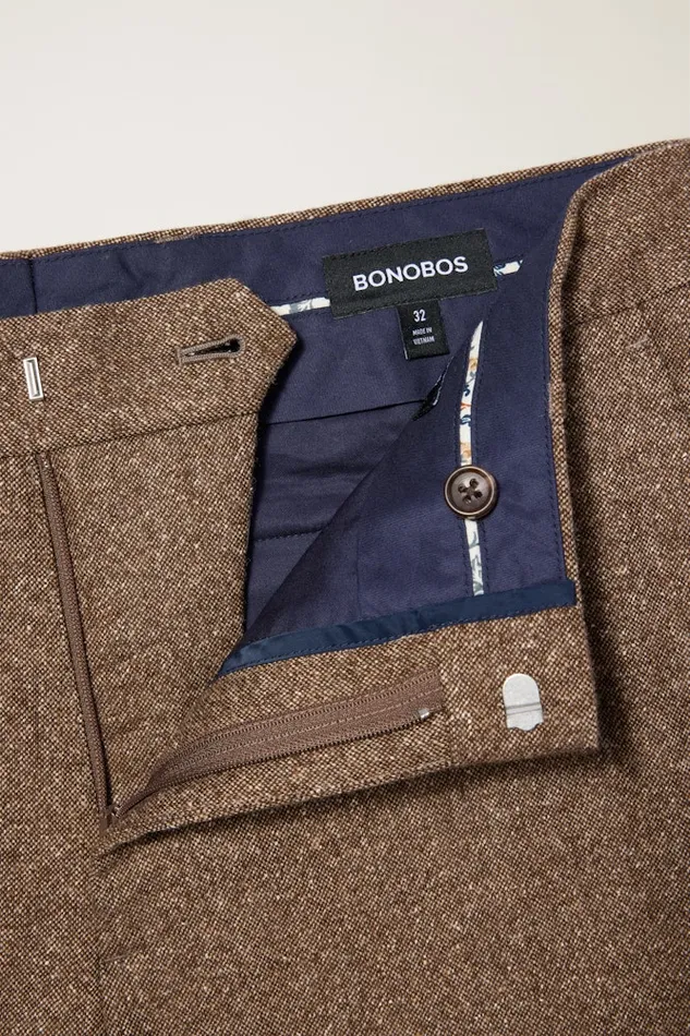 Men Bonobos Dress Pants Jetsetter Italian Wool Dress Pant Khaki Donegal