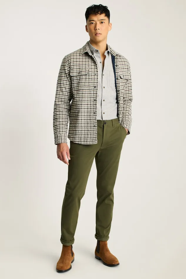 Men Bonobos Flannels and Shirt Jackets Flannel Quilted Jacket Multicolor Gingham