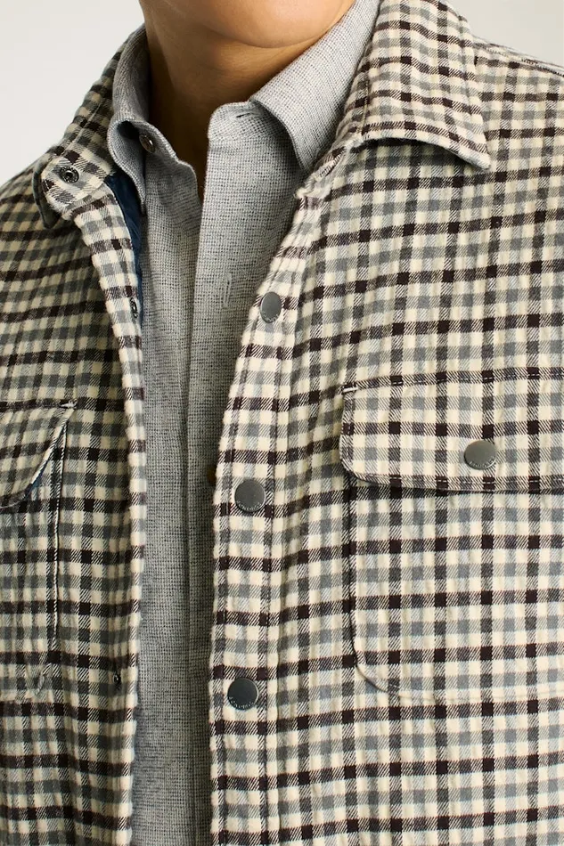 Men Bonobos Flannels and Shirt Jackets Flannel Quilted Jacket Multicolor Gingham