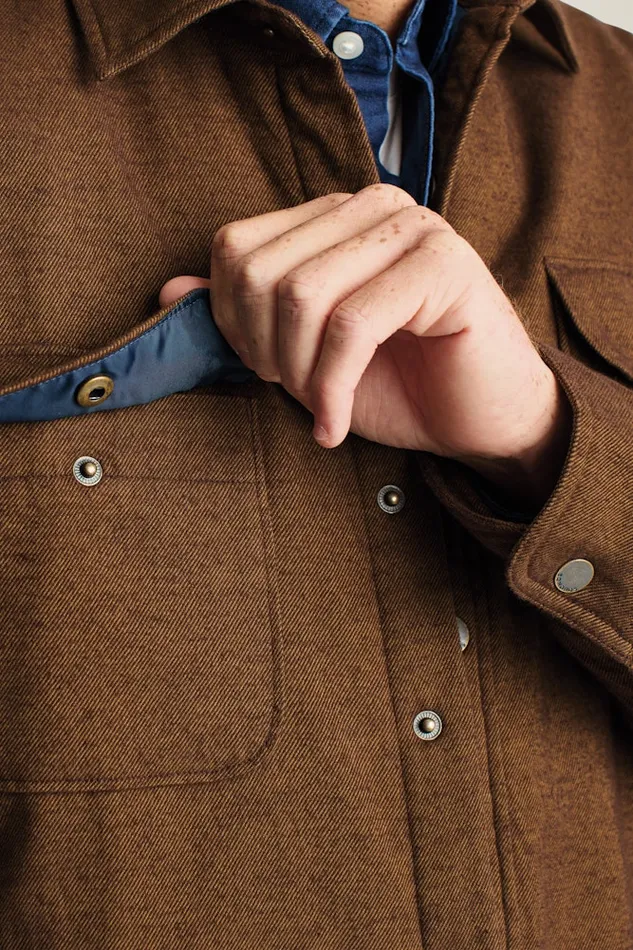 Men Bonobos Flannels and Shirt Jackets Flannel Quilted Jacket Rust Twill Dobby Men Bonobos Flannels and Shirt Jackets Flannel Quilted Jacket Rust Twill Dobby