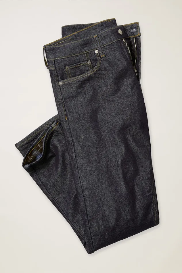 Men Bonobos Jeans Flannel Lined Jeans Resin Rinse