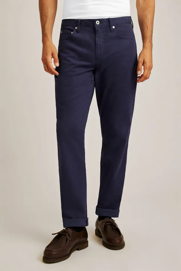 Men Bonobos Jeans Italian Brushed 5Pocket Pants Maritime Blue