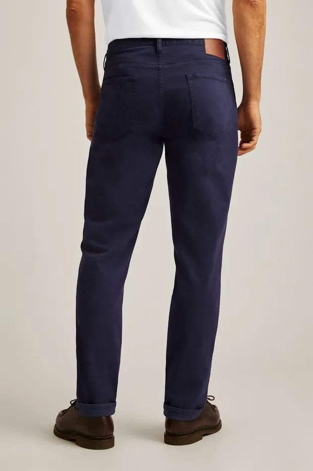 Men Bonobos Jeans Italian Brushed 5Pocket Pants Maritime Blue