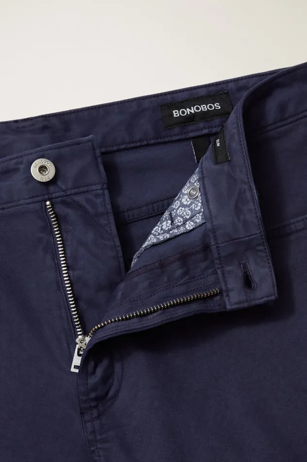Men Bonobos Jeans Italian Brushed 5Pocket Pants Maritime Blue