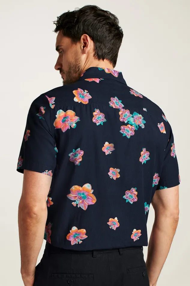 Men Bonobos Short Sleeve Shirts Riviera Cabana Shirt Navy Macro Floral Men Bonobos Short Sleeve Shirts Riviera Cabana Shirt Navy Macro Floral