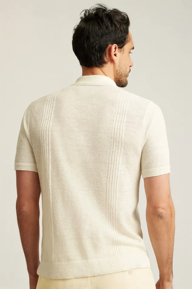 Men Bonobos Sweater Polos Hudson Italian Sweater Polo White Linen Men Bonobos Sweater Polos Hudson Italian Sweater Polo White Linen