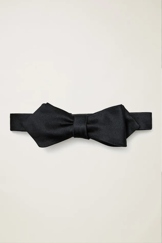 Men Bonobos Ties and Pocket Squares Satin Empire Tuxedo Bowtie Black