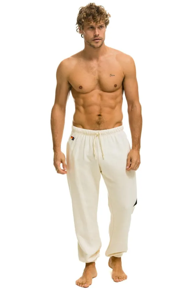 Men Bottoms Aviator Nation BOLT SWEATPANTS 8211 VINTAGE WHITE