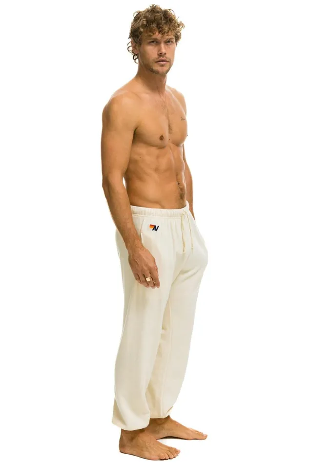 Men Bottoms Aviator Nation BOLT SWEATPANTS 8211 VINTAGE WHITE