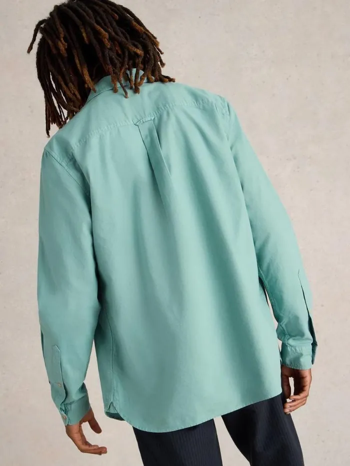 Men Bruton Oxford Shirt Light Blue White Stuff Shirts