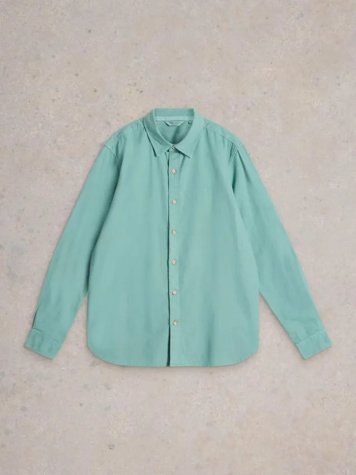 Men Bruton Oxford Shirt Light Blue White Stuff Shirts