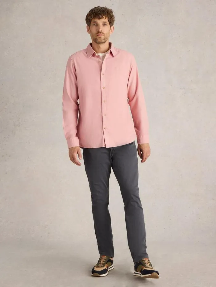 Men Bruton Oxford Shirt Light Pink White Stuff Shirts