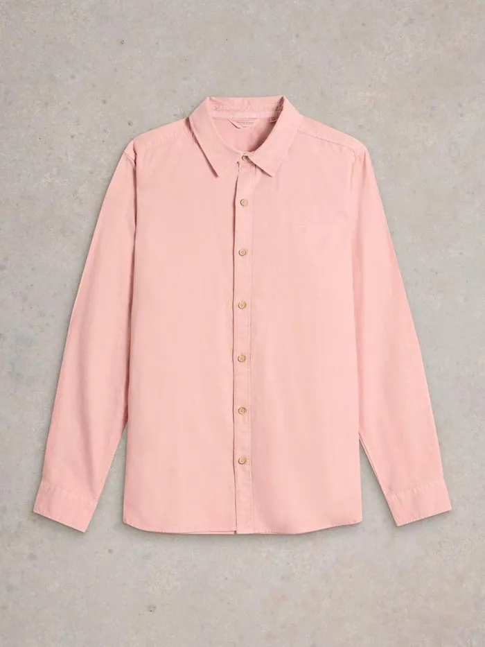 Men Bruton Oxford Shirt Light Pink White Stuff Shirts