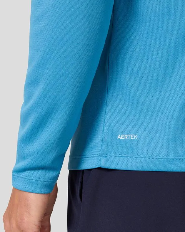 Men Castore Tops Adapt Long Sleeve Lightweight Quarter Zip Top 8211 Corn Blue