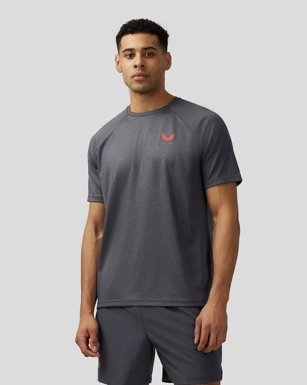 Men Castore Tops Adapt Short Sleeve Printed T Shirt 8211 Grey