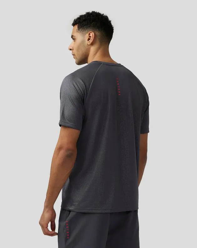 Men Castore Tops Adapt Short Sleeve Printed T Shirt 8211 Grey