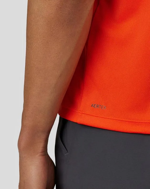 Men Castore Tops Flow Short Sleeve Graphic TShirt 8211 Deep Orange