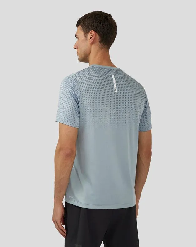 Men Castore Tops Flow Short Sleeve Knit TShirt 8211 Stone Blue