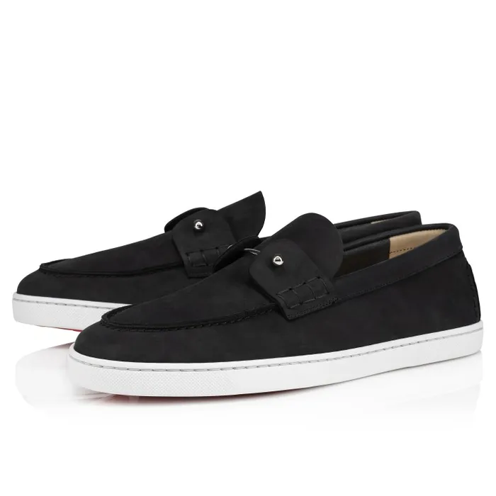 Men Chambeliboat Boat Shoes 8211 Reversed Nubuck Leather 8211 Black Christian Louboutin Sneakers Men Chambeliboat Boat Shoes 8211 Reversed Nubuck Leather 8211 Black Christian Louboutin Sneakers