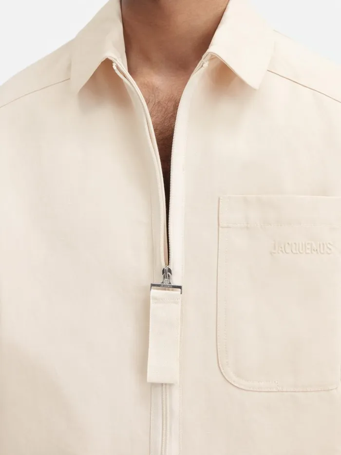 Men Coats and Jackets JACQUEMUS The Linu Jacket Beige Men Coats and Jackets JACQUEMUS The Linu Jacket Beige