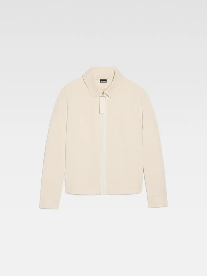 Men Coats and Jackets JACQUEMUS The Linu Jacket Beige Men Coats and Jackets JACQUEMUS The Linu Jacket Beige