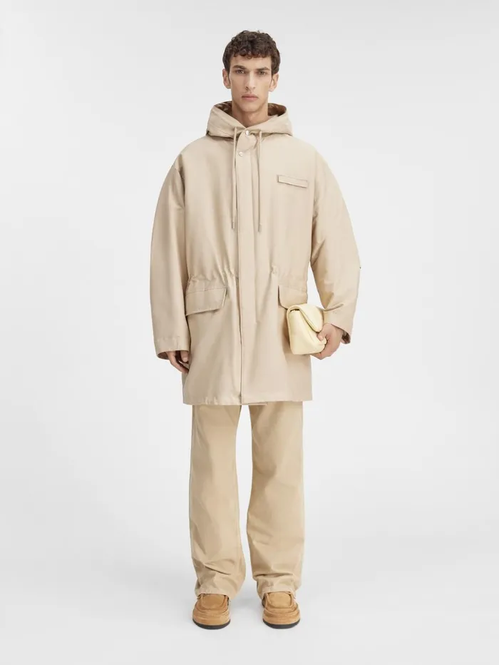 Men Coats and Jackets JACQUEMUS The Marrone Parka Beige