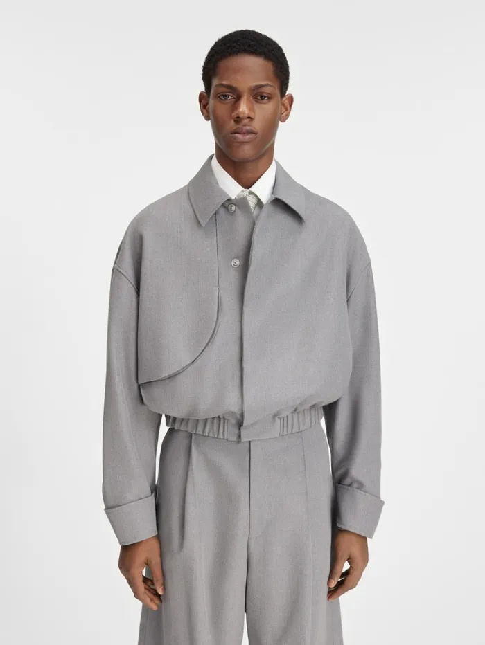 Men Coats and Jackets JACQUEMUS The Salti Jacket Grey Men Coats and Jackets JACQUEMUS The Salti Jacket Grey