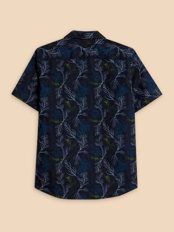Men Crab Printed SS Shirt Navy Print White Stuff Shirts Men Crab Printed SS Shirt Navy Print White Stuff Shirts