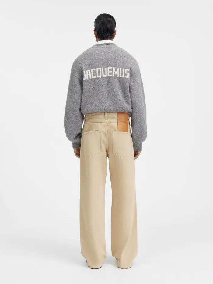 Men Denim JACQUEMUS The Wide DeNmes Denim Pants Beige Men Denim JACQUEMUS The Wide DeNmes Denim Pants Beige
