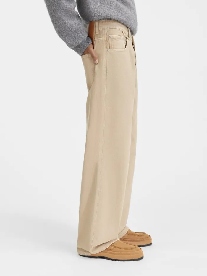 Men Denim JACQUEMUS The Wide DeNmes Denim Pants Beige Men Denim JACQUEMUS The Wide DeNmes Denim Pants Beige
