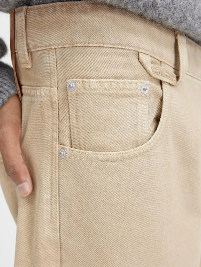 Men Denim JACQUEMUS The Wide DeNmes Denim Pants Beige Men Denim JACQUEMUS The Wide DeNmes Denim Pants Beige