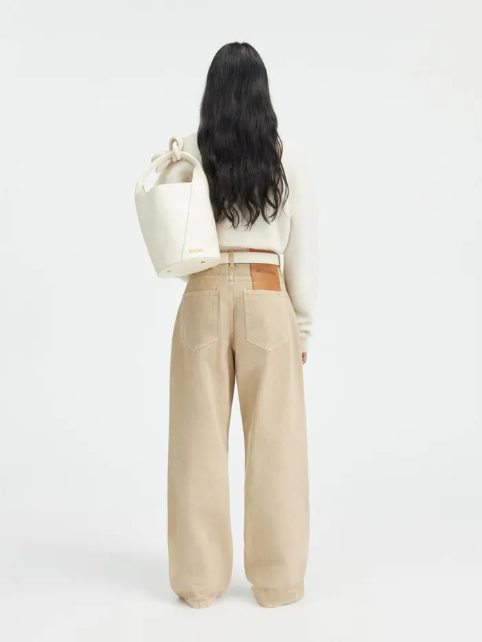 Men Denim JACQUEMUS The Wide DeNmes Denim Pants Beige Men Denim JACQUEMUS The Wide DeNmes Denim Pants Beige
