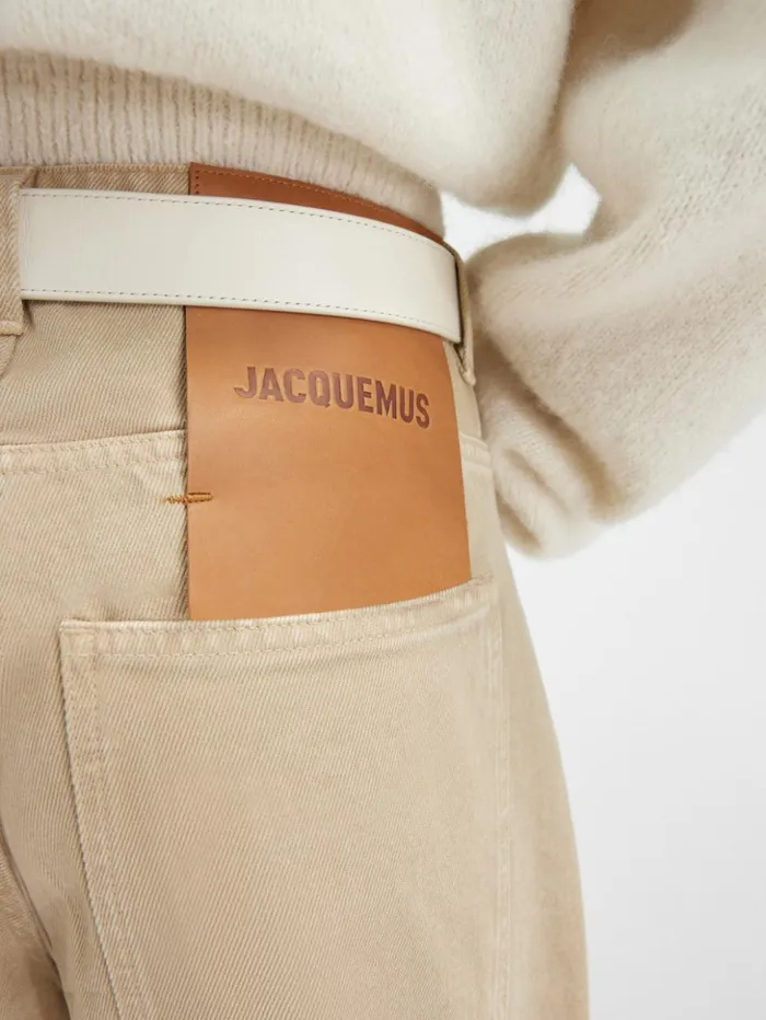 Men Denim JACQUEMUS The Wide DeNmes Denim Pants Beige Men Denim JACQUEMUS The Wide DeNmes Denim Pants Beige